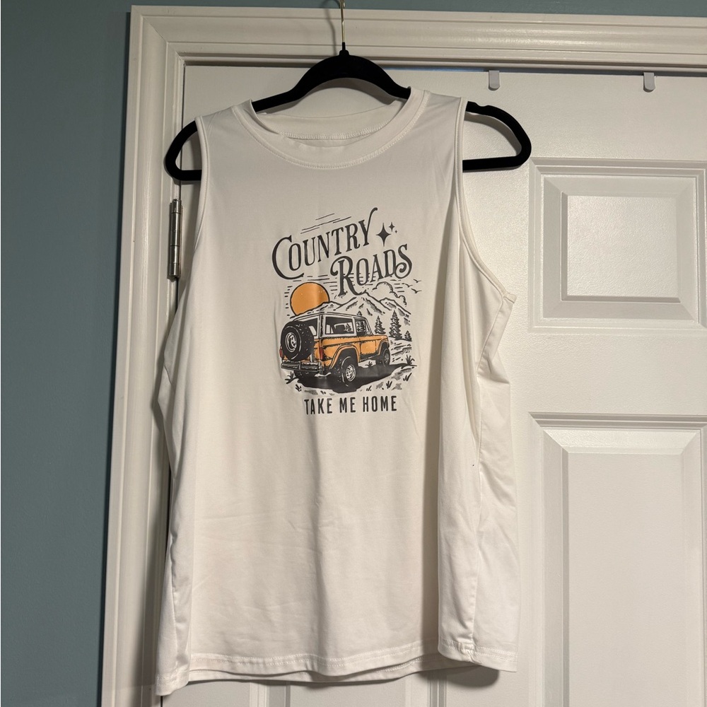 10 Items for $20: SHEIN White Graphic Tank Top